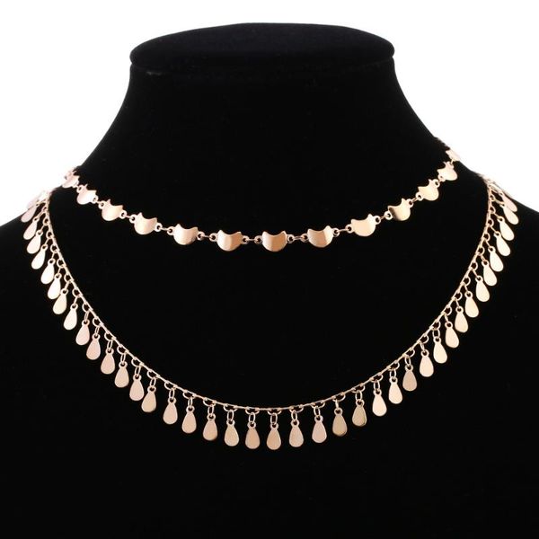 accessories new products multilayer-style necklace women's metal color water droplet crescent necklace teacher design xl772, Black
accessories new products multilayer-style necklace women's metal color water droplet crescent necklace teacher design xl772, Black