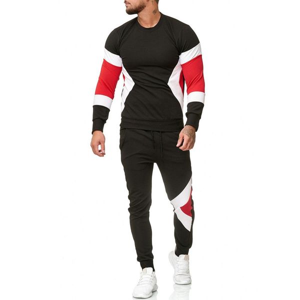 men's autumn patchwork fitness sweatshirt and pants sets 2pcs sportwear suit tracksuit for male 2019 clothes fashion, Black;blue
men's autumn patchwork fitness sweatshirt and pants sets 2pcs sportwear suit tracksuit for male 2019 clothes fashion, Black;blue