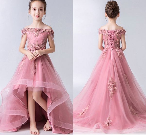 lace embroidery flowers girl dresses 2022 boat neckline hand made flowers high low ruffle girls pageant dress prom party evening gowns kids, White;blue
lace embroidery flowers girl dresses 2022 boat neckline hand made flowers high low ruffle girls pageant dress prom party evening gowns kids, White;blue