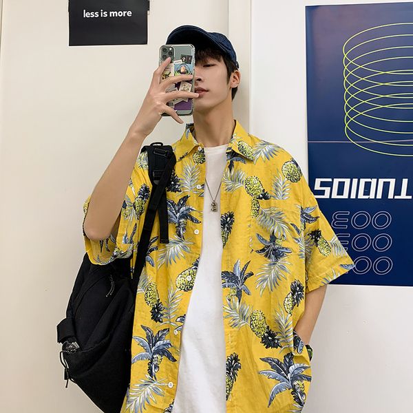 men's casual shirts flowers leaves print tropical hawaiian mens summer beach aloha holiday floral button down, White;black
men's casual shirts flowers leaves print tropical hawaiian mens summer beach aloha holiday floral button down, White;black