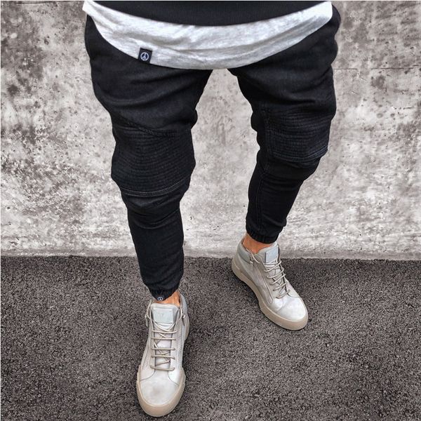 men's jeans black biker men high street fold skinny elasticity homme 2021 brand slim fit pants spijkerbroek mannen, Blue
men's jeans black biker men high street fold skinny elasticity homme 2021 brand slim fit pants spijkerbroek mannen, Blue