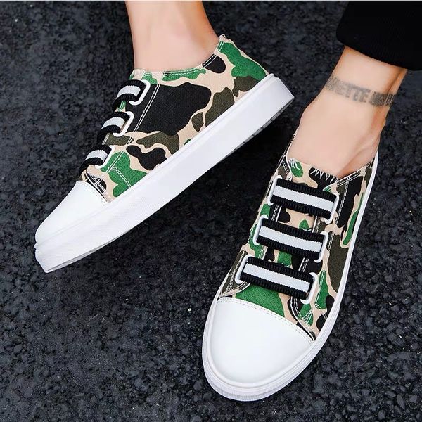 camouflage shoes men's summer canvas shoes korean version breathable casual shoes a lot of foot peddling lazy, Black
camouflage shoes men's summer canvas shoes korean version breathable casual shoes a lot of foot peddling lazy, Black