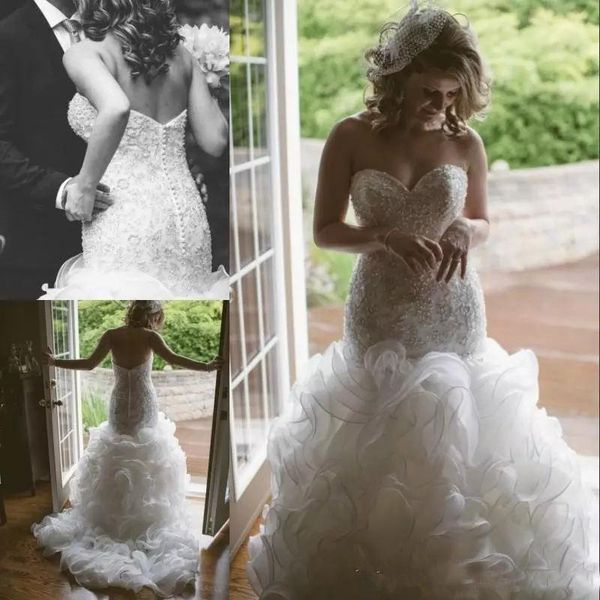 gorgeous beaded mermaid wedding dresses 2019 tiered skirts ruffles bridal dress court train white organza wedding dresses custom made
gorgeous beaded mermaid wedding dresses 2019 tiered skirts ruffles bridal dress court train white organza wedding dresses custom made