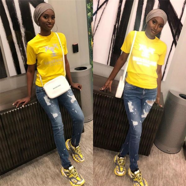 2019 multicolor fluorescent off set printing casual women t-shirt short sleeve o neck loose lady tees summer street hipsters, White
2019 multicolor fluorescent off set printing casual women t-shirt short sleeve o neck loose lady tees summer street hipsters, White