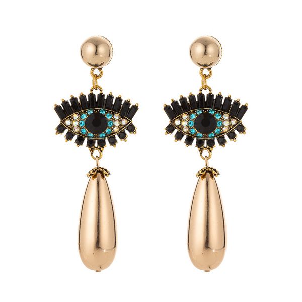 2020 fashion designer earrings exaggerated devil's eye diamond retro earrings drop-shaped pearl fashion earrings jewelry, Golden;silver
2020 fashion designer earrings exaggerated devil's eye diamond retro earrings drop-shaped pearl fashion earrings jewelry, Golden;silver