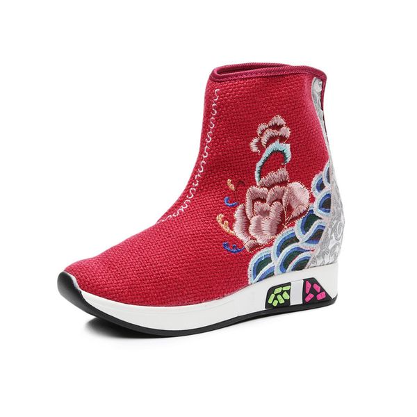 embroidered floral wedge platform boots autumn zip short boots women casual canvas shoes ladies boots bottines pour les femmes, Black
embroidered floral wedge platform boots autumn zip short boots women casual canvas shoes ladies boots bottines pour les femmes, Black