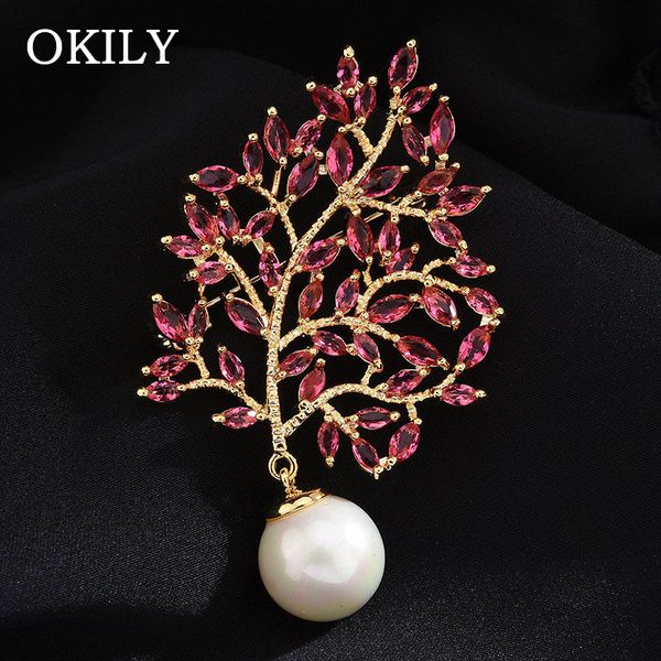 gorgeous red color zircon leaf brooch with pearl lapel pin bijouterie corsage dress coat accessories jewelry gift, Gray
gorgeous red color zircon leaf brooch with pearl lapel pin bijouterie corsage dress coat accessories jewelry gift, Gray