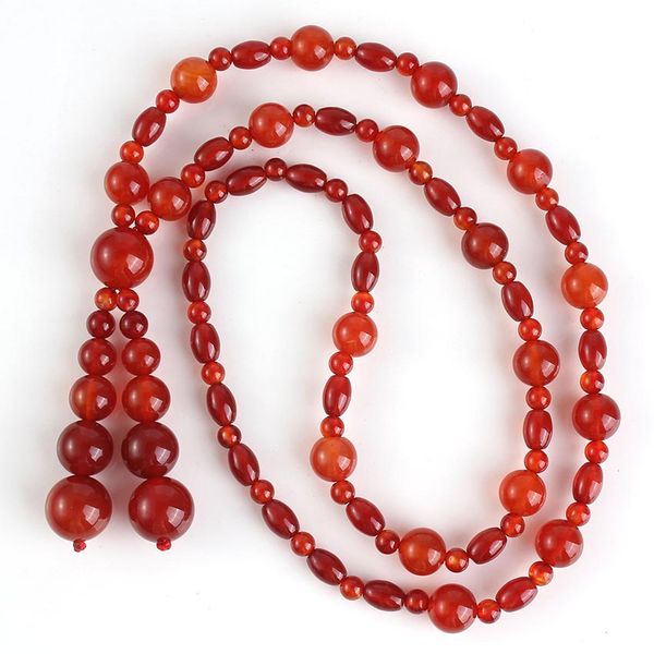 5 pcs ethnic style long beads chain necklace red agate round pendant for women handmade weave jewelry, Silver
5 pcs ethnic style long beads chain necklace red agate round pendant for women handmade weave jewelry, Silver