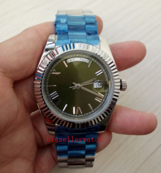christmas gift luxury men watch 40mm 228239 automatic sapphire 2813 movement green dial roman numerals folding mechanical stainless double, Slivery;brown
christmas gift luxury men watch 40mm 228239 automatic sapphire 2813 movement green dial roman numerals folding mechanical stainless double, Slivery;brown