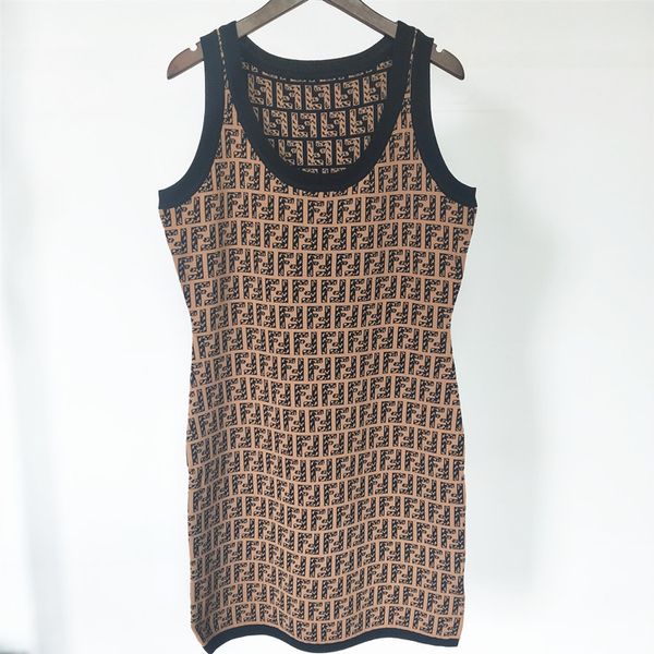 women fashion knitted vest dress europe and america new classic vest sleeveless dresses ff luxury ice silk thin section dress selling
women fashion knitted vest dress europe and america new classic vest sleeveless dresses ff luxury ice silk thin section dress selling