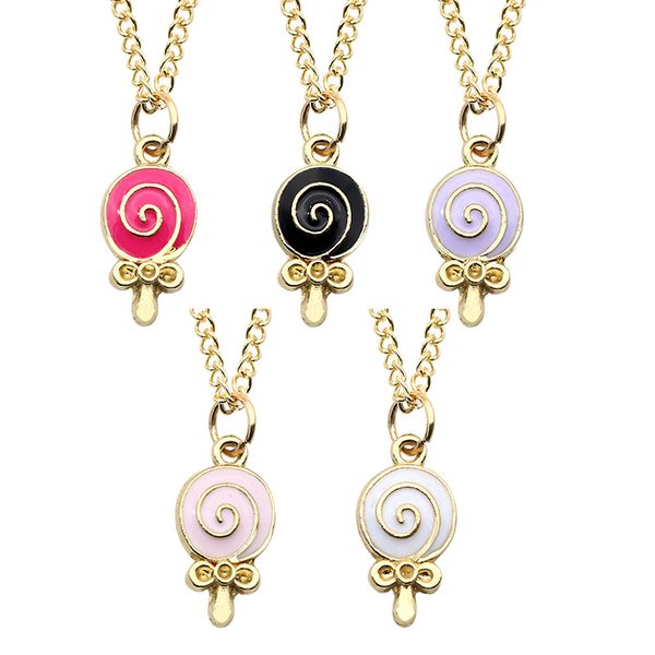 kawaii ornaments enamel alloy lollipop pendant charms necklaces girls clavicle chains necklace, Silver
kawaii ornaments enamel alloy lollipop pendant charms necklaces girls clavicle chains necklace, Silver