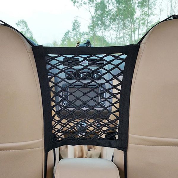 30*23cm universal plastics auto car front seat elastic string net organiser mesh storage bag pocket cage use in the car black
30*23cm universal plastics auto car front seat elastic string net organiser mesh storage bag pocket cage use in the car black