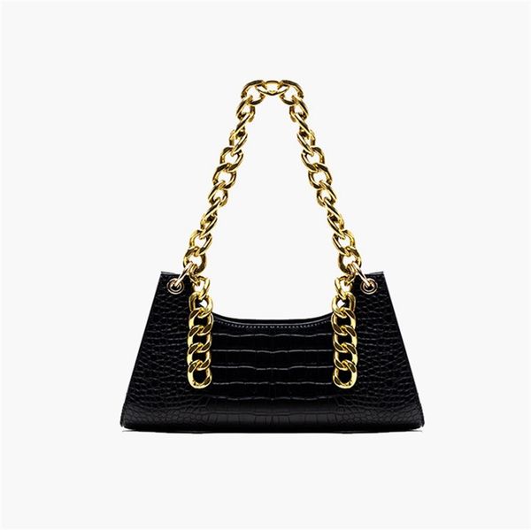 european and american designer handbag rough metal chain underarm bags street p burst crocodile design stick bag shoulder bag 1
european and american designer handbag rough metal chain underarm bags street p burst crocodile design stick bag shoulder bag 1