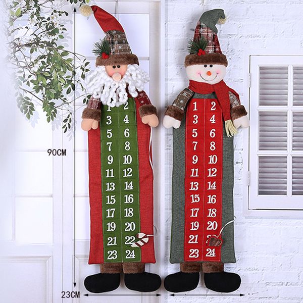 90*23cm christmas advent calendar santa claus snowman xmas new year countdown hanging ornaments home office door decoration
90*23cm christmas advent calendar santa claus snowman xmas new year countdown hanging ornaments home office door decoration