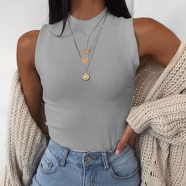 2019 summer women tank solid sleeveless o-neck simple vest casual simple tight knit female tank tee shirt, White
2019 summer women tank solid sleeveless o-neck simple vest casual simple tight knit female tank tee shirt, White