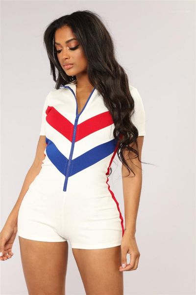 short sleeve short pants women clothes geometric panelled designer womens jumpsuits skinny zipper v neck rompers casual, Black;white
short sleeve short pants women clothes geometric panelled designer womens jumpsuits skinny zipper v neck rompers casual, Black;white