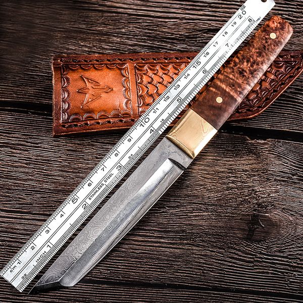 Damask steel glory blade copper steel head + burl shadow wood material outdoor camping, hunting and survival pocket fruit knife EDC tool
Damask steel glory blade copper steel head + burl shadow wood material outdoor camping, hunting and survival pocket fruit knife EDC tool