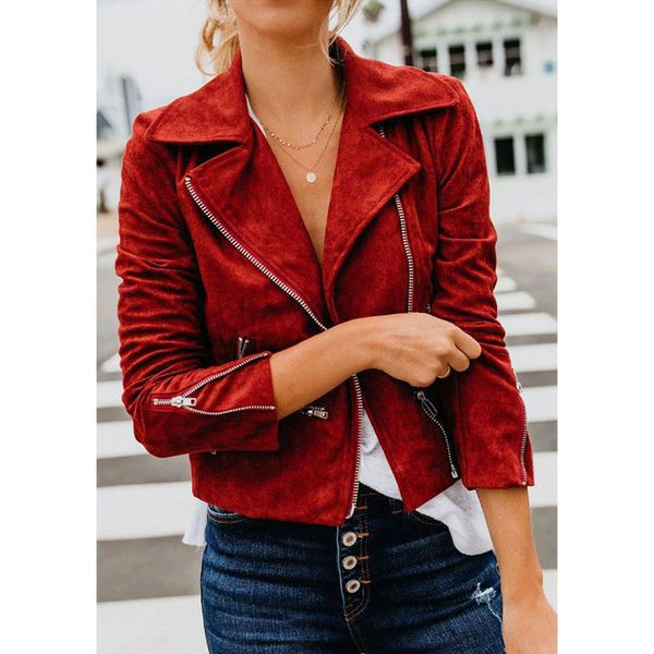 autumn winter women jacket solid long sleeve turn-down collar coat female slim zipper short chaquetas casacas para mujer, Black;brown
autumn winter women jacket solid long sleeve turn-down collar coat female slim zipper short chaquetas casacas para mujer, Black;brown