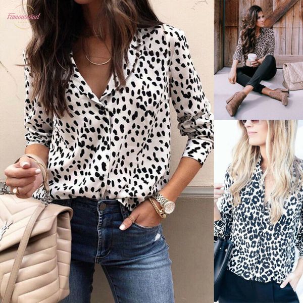 female ladies buttons shirt women autumn long sleeves v neck leopard print blouse casual chiffon elegant streetwear blusas, White
female ladies buttons shirt women autumn long sleeves v neck leopard print blouse casual chiffon elegant streetwear blusas, White