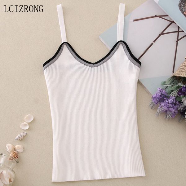 casual knitted short tank women v neck slim crop sleeveless black white underwear camisole female
casual knitted short tank women v neck slim crop sleeveless black white underwear camisole female