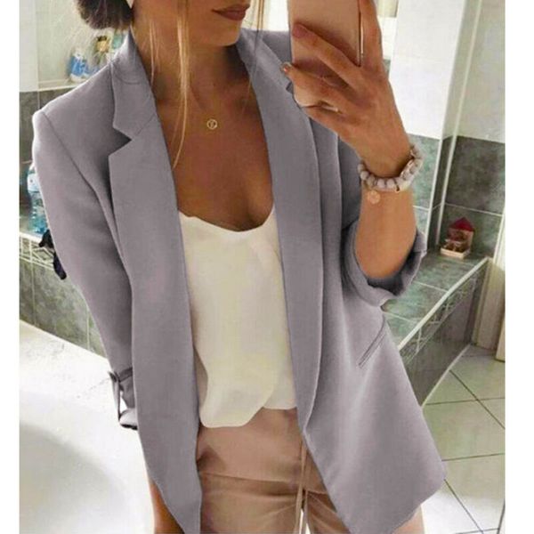 women fashion solid color blazers female women casual slim business blazer ladies suit coat jacket autumn outwear, White;black
women fashion solid color blazers female women casual slim business blazer ladies suit coat jacket autumn outwear, White;black