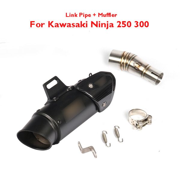 motorcycle exhaust tip system escape muffler middle mid link pipe connector tube for ninja 300 ninja 250 2013-2016
motorcycle exhaust tip system escape muffler middle mid link pipe connector tube for ninja 300 ninja 250 2013-2016