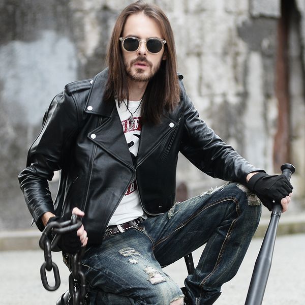 yrsales.classic motor biker style cowhide jacket,man fashion slim genuine leather coat.plus size.black
yrsales.classic motor biker style cowhide jacket,man fashion slim genuine leather coat.plus size.black
