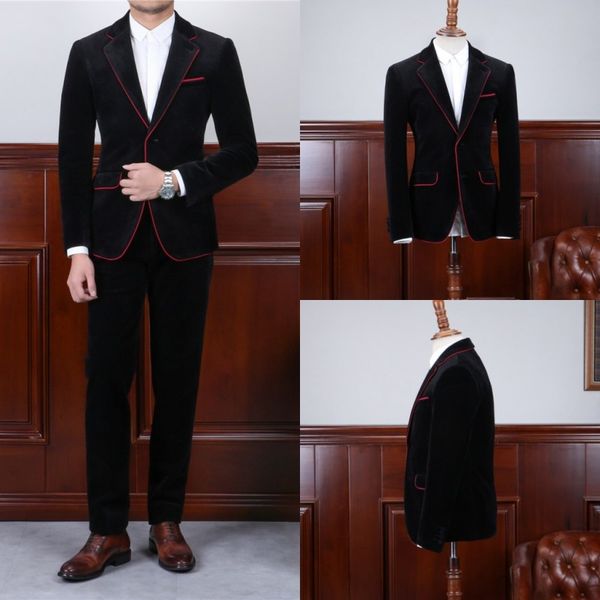 handsome two button groom tuxedos slim fit groomsmen wedding tuxedos popular men formal prom jacket blazer suit (jacket+pants), Black;gray
handsome two button groom tuxedos slim fit groomsmen wedding tuxedos popular men formal prom jacket blazer suit (jacket+pants), Black;gray