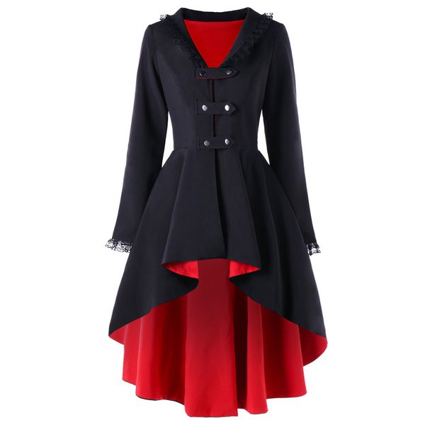 wipalo women autumn winter coat back lace up high low gothic coat trench euro style back cross bandage v-neck long outwear, Tan;black
wipalo women autumn winter coat back lace up high low gothic coat trench euro style back cross bandage v-neck long outwear, Tan;black