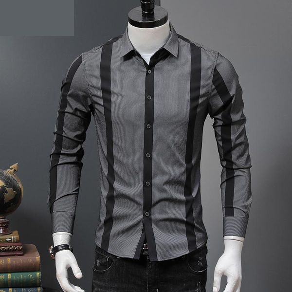 long sleeve shirt fashion men business handsome korean wear dress shirts full sleeve formal shirts size l xl xxl xxxl 4xl, White;black
long sleeve shirt fashion men business handsome korean wear dress shirts full sleeve formal shirts size l xl xxl xxxl 4xl, White;black