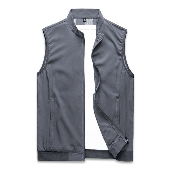 mens waistcoats men's summer ultra-thin waistcoat vest men sleeveless breathable stand collar outerwear casual vests coat male, Black;white
mens waistcoats men's summer ultra-thin waistcoat vest men sleeveless breathable stand collar outerwear casual vests coat male, Black;white