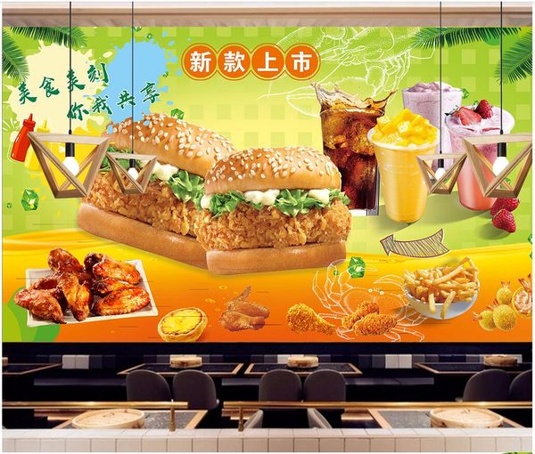 3d room wallpaper cloth custom p hand-painted burger fast food restaurant western restaurant background wallpaper for walls 3 d
3d room wallpaper cloth custom p hand-painted burger fast food restaurant western restaurant background wallpaper for walls 3 d