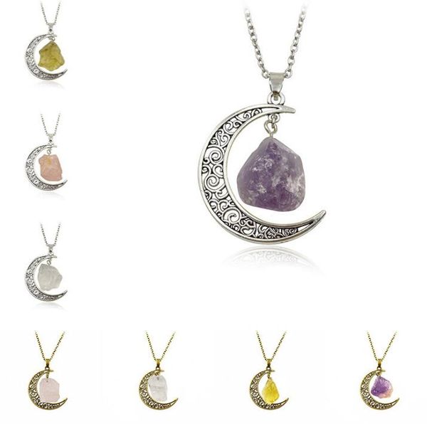 men's necklace original handmade simple ladies necklace natural stone moon necklace wy380, Silver
men's necklace original handmade simple ladies necklace natural stone moon necklace wy380, Silver