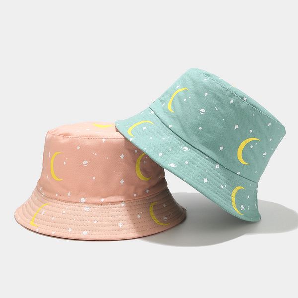 2020 new korean moon print fisherman hat men women street trend double-sided wearing basin caps spring summer sun hat
2020 new korean moon print fisherman hat men women street trend double-sided wearing basin caps spring summer sun hat