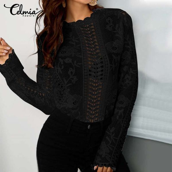 women's blouses & shirts 5xl celmia women elegant white lace embroidery see-through summer long sleeve casual hollow out shirt blu
women's blouses & shirts 5xl celmia women elegant white lace embroidery see-through summer long sleeve casual hollow out shirt blu