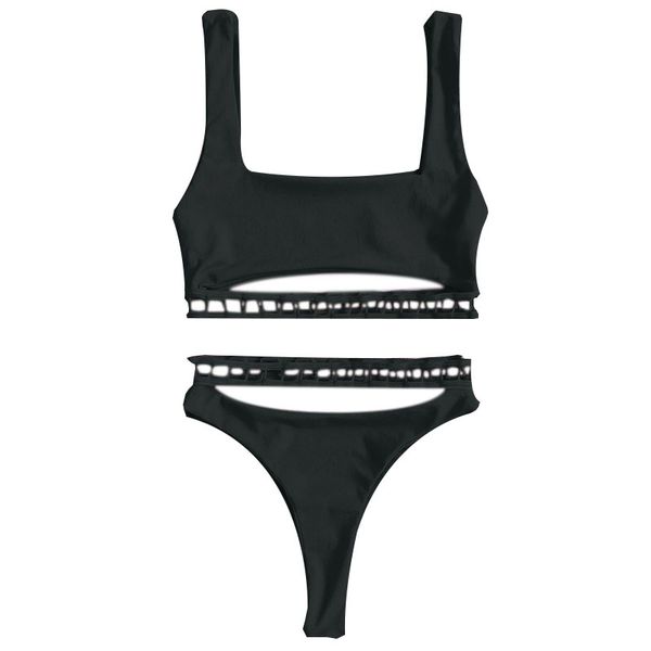 black ribbon bikini openwork bikini split swimsuit split swimsuit beachwear, White;black
black ribbon bikini openwork bikini split swimsuit split swimsuit beachwear, White;black