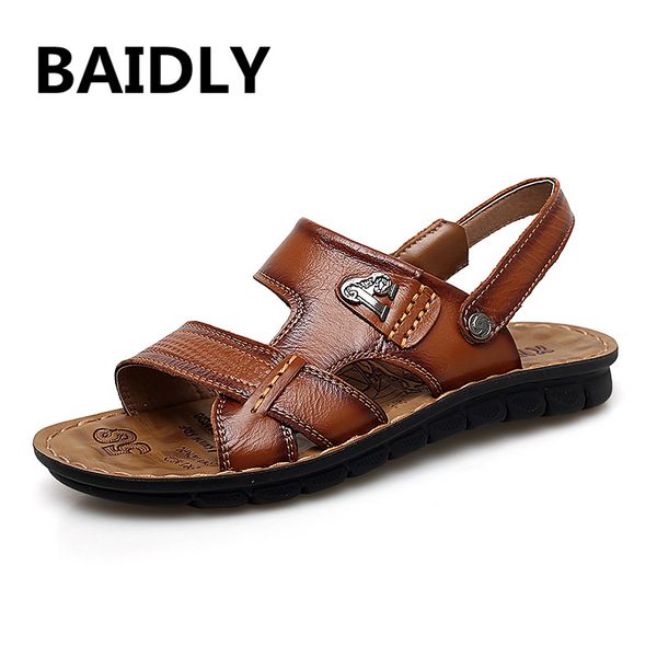 men sandals summer men's slippers leather shoes beach casual breathable home slippers men shoes flip-flops zapatos, Black
men sandals summer men's slippers leather shoes beach casual breathable home slippers men shoes flip-flops zapatos, Black