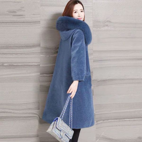 2019 new autumn winter women granular wool sheep shearing fur coat slim wool jackets female real fur collar outerwears z167, Black
2019 new autumn winter women granular wool sheep shearing fur coat slim wool jackets female real fur collar outerwears z167, Black