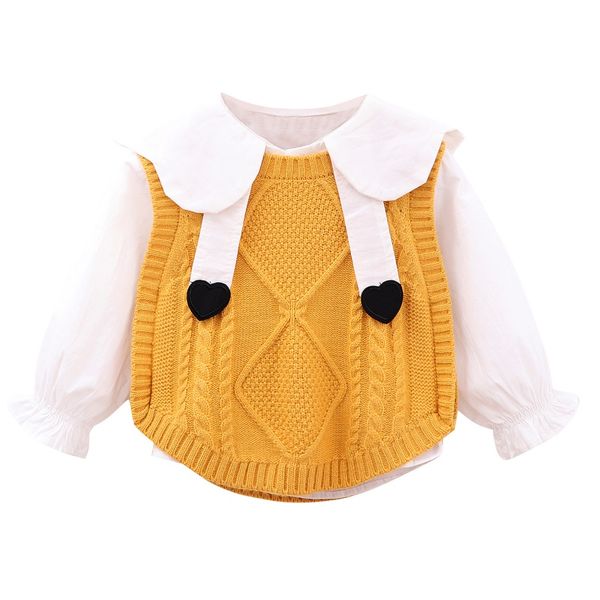 2pcs child clothing autumn girl white shirt long sleeve little girls kids cotton cute knitted sweater vest casual outfits
2pcs child clothing autumn girl white shirt long sleeve little girls kids cotton cute knitted sweater vest casual outfits