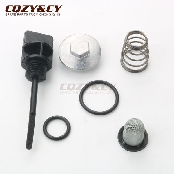 scooter moped atv oil dipstick with o-ring & oil cover & spring filter for keeway arn 125 f-act focus matrix 125cc 4t
scooter moped atv oil dipstick with o-ring & oil cover & spring filter for keeway arn 125 f-act focus matrix 125cc 4t