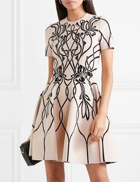 luxury women embroidery a-line dress short sleeve mini party dresses 11k872, White;black
luxury women embroidery a-line dress short sleeve mini party dresses 11k872, White;black