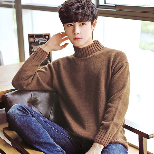 turtleneck sweater men 2018 autumn winter men's sweater casual pullover men korean clothing knitted mens jumper male, White;black
turtleneck sweater men 2018 autumn winter men's sweater casual pullover men korean clothing knitted mens jumper male, White;black