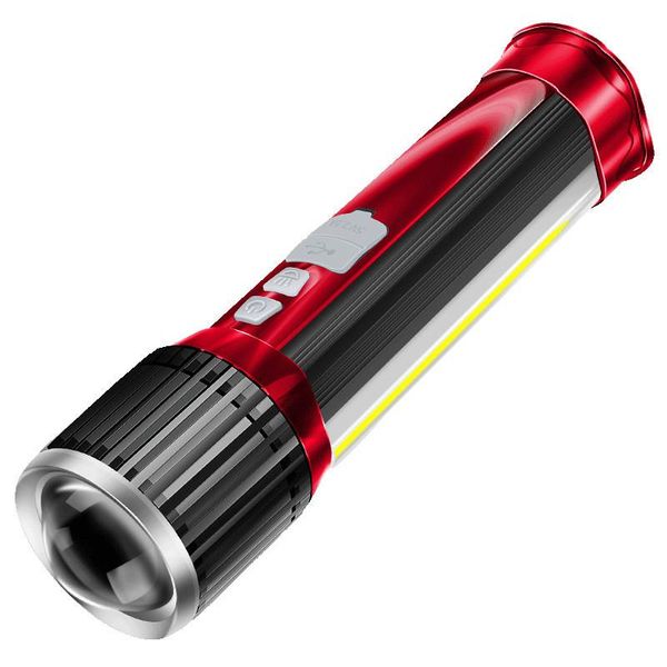 Intelligent Strong Light Led Flashlight Multi-function Rechargeable Outdoor Led Portable Waterproof Emergency Usb Flashlight