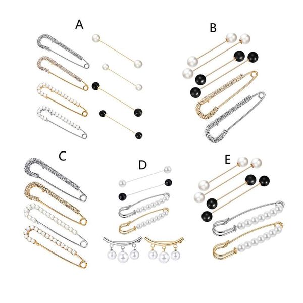 women sweater shawl clips double faux pearl brooch crystal safety pin jewelry, Gray
women sweater shawl clips double faux pearl brooch crystal safety pin jewelry, Gray