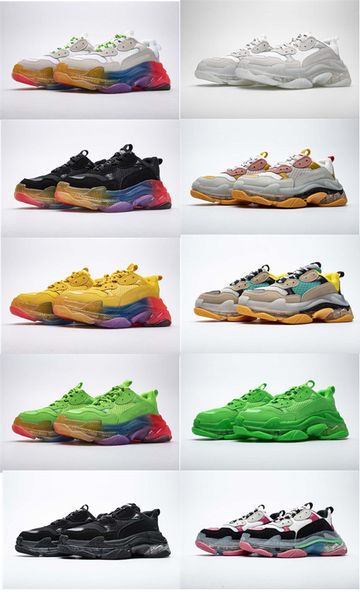 2019 dad shoes paris 17fw triple-s sneakers men/women running shoes cushion shoes szie 35-45