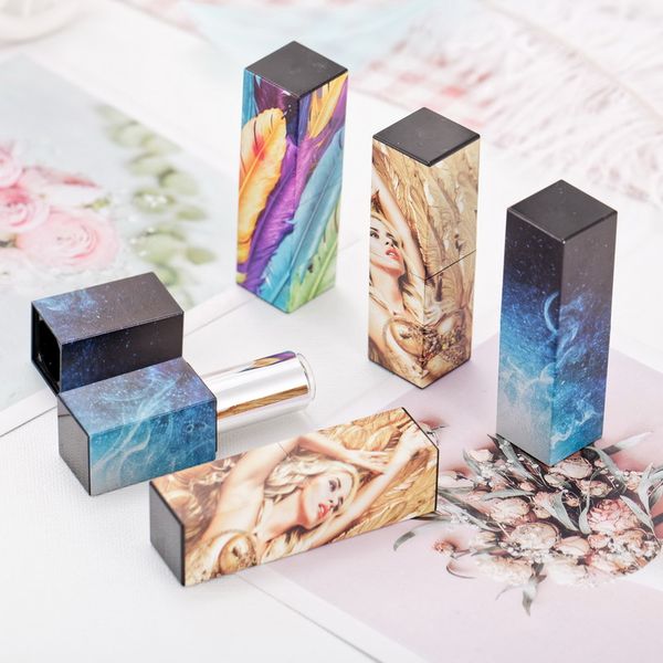 colorful feather/starry sky pattern empty lipstick tube 12.1mm lip balm tube rouge refillable bottles for makeup tools
colorful feather/starry sky pattern empty lipstick tube 12.1mm lip balm tube rouge refillable bottles for makeup tools