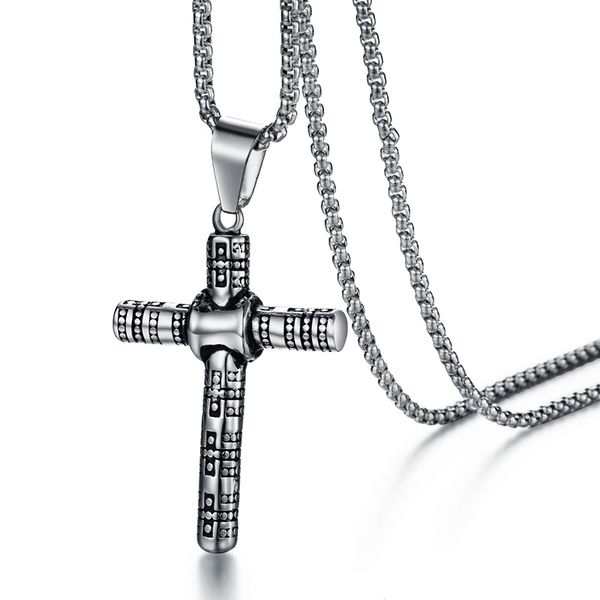valily men's punk cross pendant necklace stainless steel fashion christian necklace cross jewelry for men women 24" chain, Silver
valily men's punk cross pendant necklace stainless steel fashion christian necklace cross jewelry for men women 24" chain, Silver