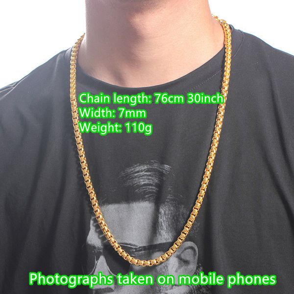 hip-hop gold necklace fashion necklace rapper jewelry specifications 5/7 mm 76 cm, Silver
hip-hop gold necklace fashion necklace rapper jewelry specifications 5/7 mm 76 cm, Silver