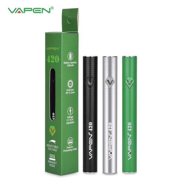 Аутентичные VAPEN 420 подогрев VV батареи 420mah переменное напряжение регулируемая Нижняя micro USB зарядка для 510 эго толстые масляные картриджи танк
Аутентичные VAPEN 420 подогрев VV батареи 420mah переменное напряжение регулируемая Нижняя micro USB зарядка для 510 эго толстые масляные картриджи танк