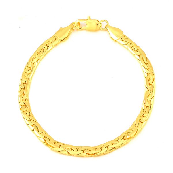 men's bracelet gold filled curb snail cuban link elegant chain bracelet for men women gift fashion jewelry, Black
men's bracelet gold filled curb snail cuban link elegant chain bracelet for men women gift fashion jewelry, Black